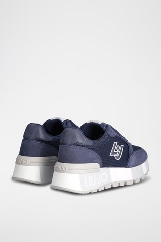Baskets plateformes en cuir Amazing - Bleu