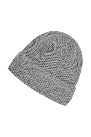 Bonnet en maille côtelée - Gris