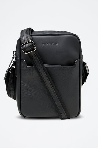 Sac bandoulière en cuir - Noir