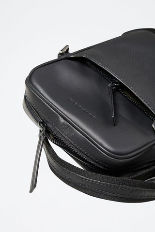 Sac bandoulière en cuir - Noir