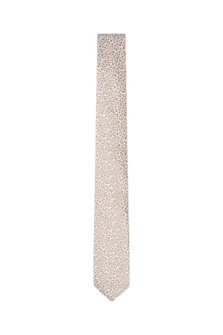 Cravate en soie - Blanc et beige