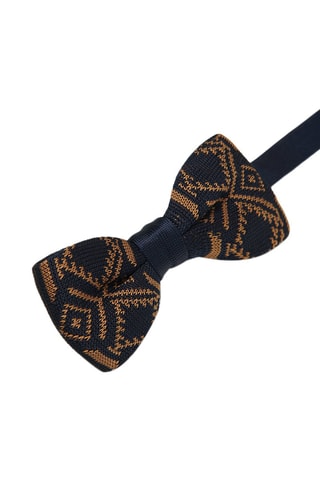 Noeud papillon en tricot - Bleu marine