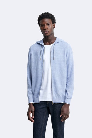 Cardigan à capuche - Bleu