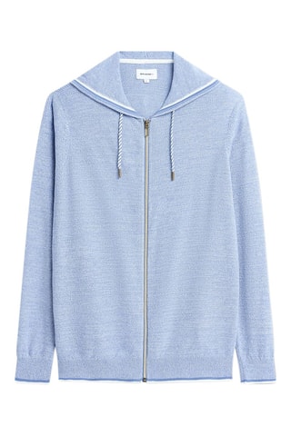 Cardigan à capuche - Bleu