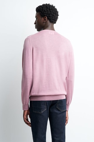 Pull en laine mérinos - Rose