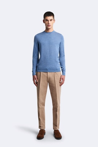 Pull en laine mérinos - Bleu
