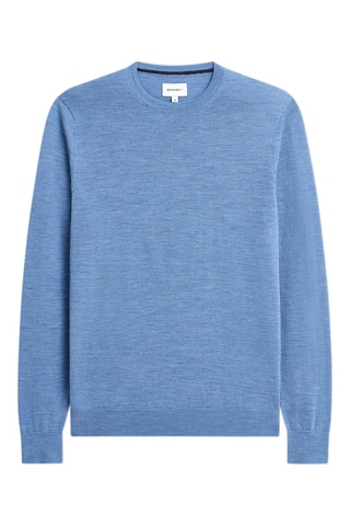 Pull en laine mérinos - Bleu