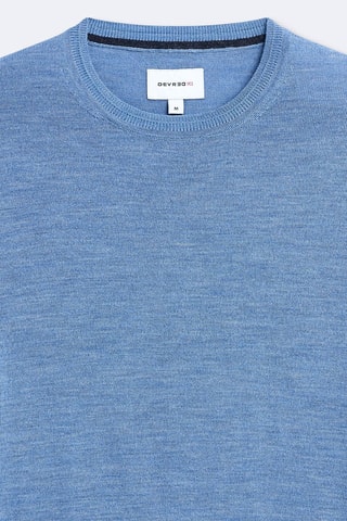 Pull en laine mérinos - Bleu