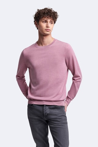 Pull en laine mérinos - Rose