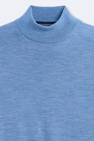 Pull en laine mérinos - Bleu