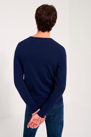 Pull en coton biologique Bleu marine