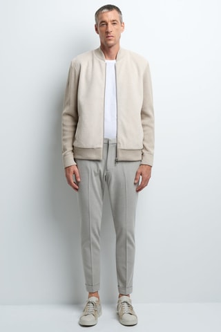 Cardigan zippé  - Ecru