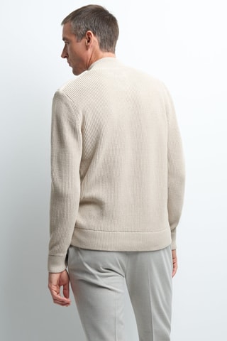 Cardigan zippé  - Ecru