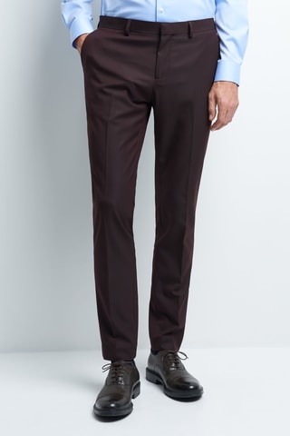 Pantalon extra-slim stretch - Bordeaux