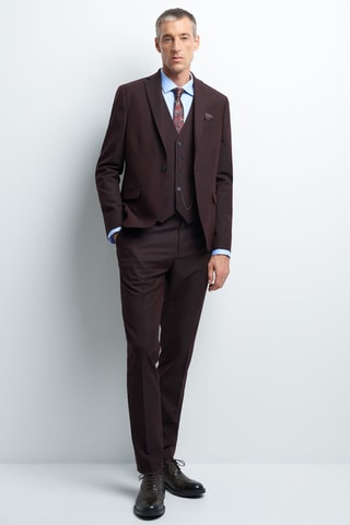 Pantalon extra-slim stretch - Bordeaux