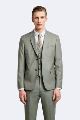 Veste de costume en laine - Vert lichen