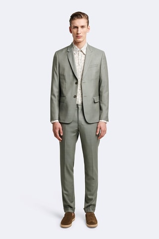 Veste de costume en laine - Vert lichen