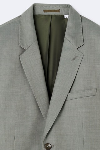 Veste de costume en laine - Vert lichen