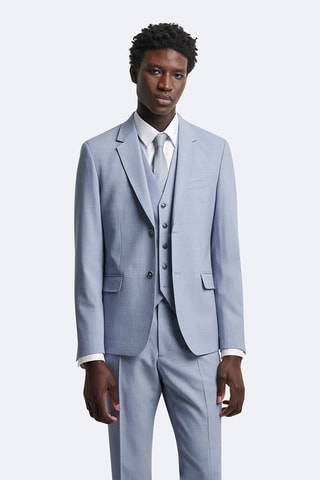 Veste de costume en laine - Bleu