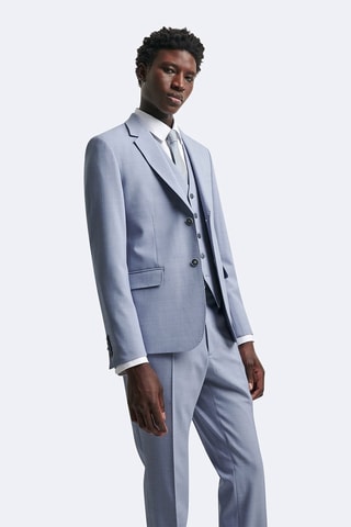 Veste de costume en laine - Bleu