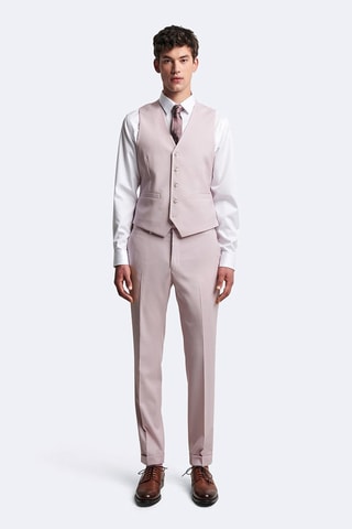 Gilet de costume en laine - Rose