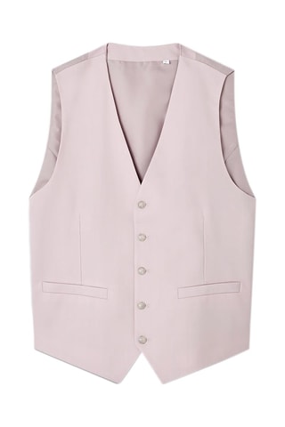 Gilet de costume en laine - Rose