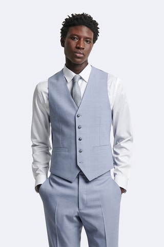 Gilet de costume en laine - Bleu