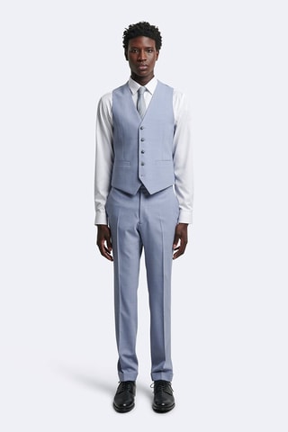Gilet de costume en laine - Bleu