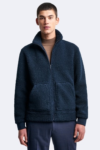 Blouson sherpa  - Bleu