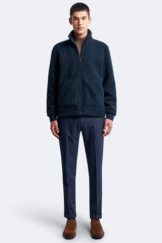 Blouson sherpa  - Bleu