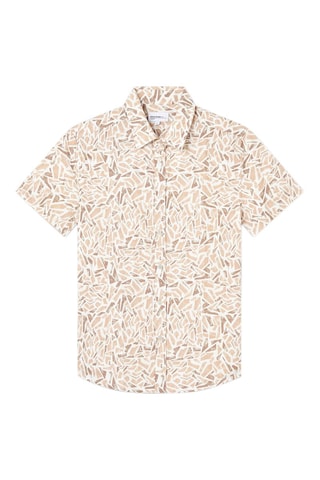 Chemise regular - Blanc et saumon