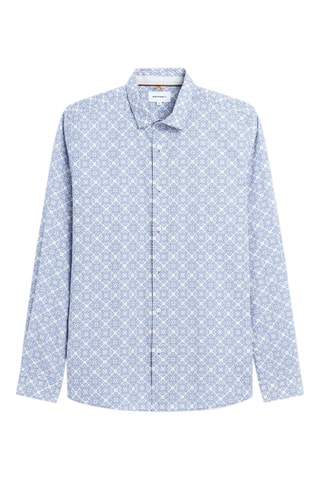 Chemise slim - Bleu et blanc
