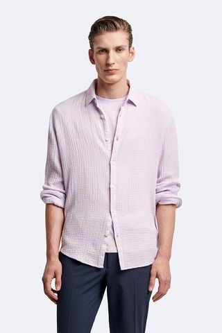 Chemise slim - Violet clair