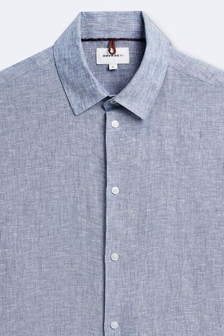 Chemise slim en lin - Bleu