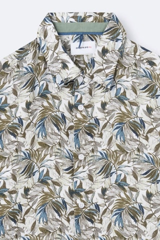Chemise slim en lin - Multicolore