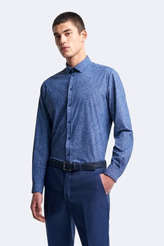 Chemise slim - Bleu