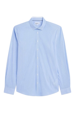 Chemise slim - Blanc et bleu