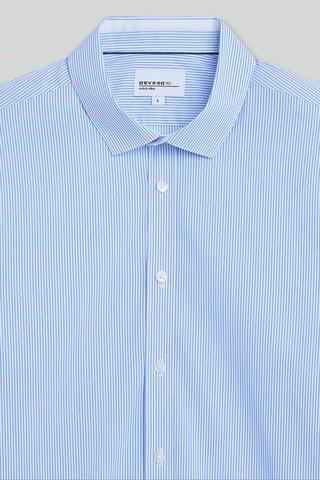 Chemise slim - Blanc et bleu
