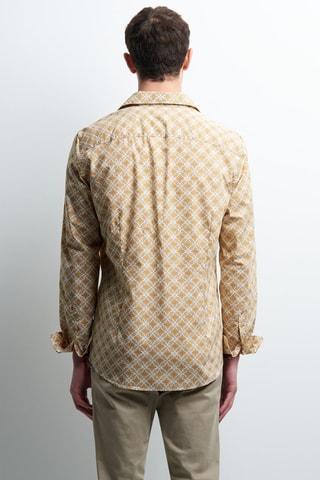 Chemise slim en popeline - Jaune