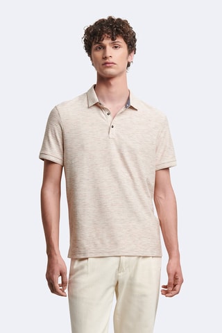 Polo slim - Beige chiné