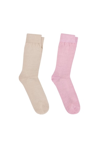 2 paires de chaussettes - Beige