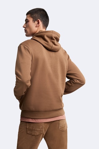 Sweat regular à capuche - Marron