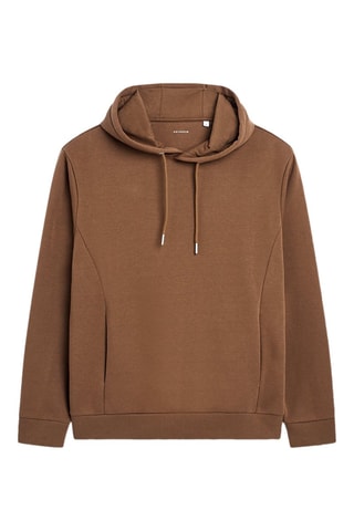 Sweat regular à capuche - Marron