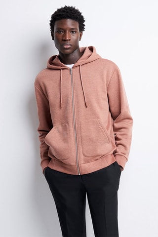 Sweat regular à capuche - Rose