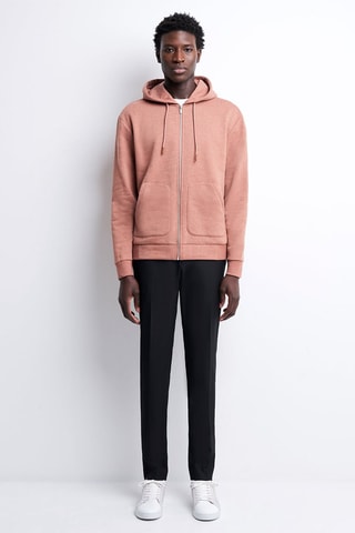 Sweat regular à capuche - Rose