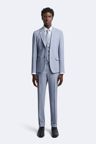 Pantalon de costume en laine - Bleu