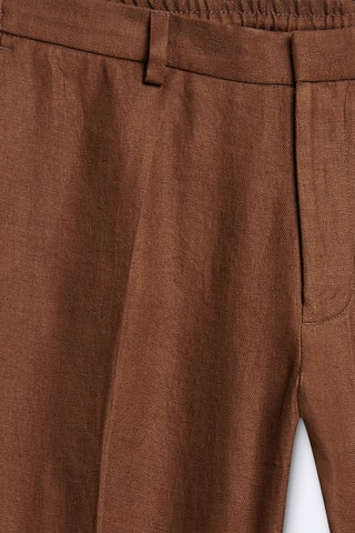 Pantalon de costume en lin - Marron
