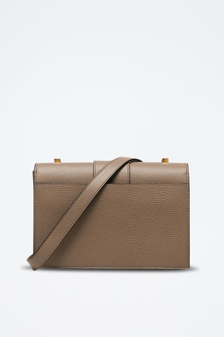Sac bandoulière en cuir Taupe