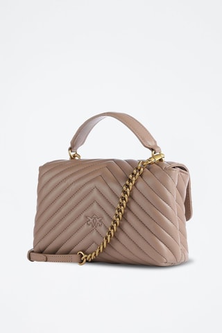 Sac à main en cuir Love Lady Puff Mini - Beige