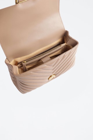Sac à main en cuir Love Lady Puff Mini - Beige
